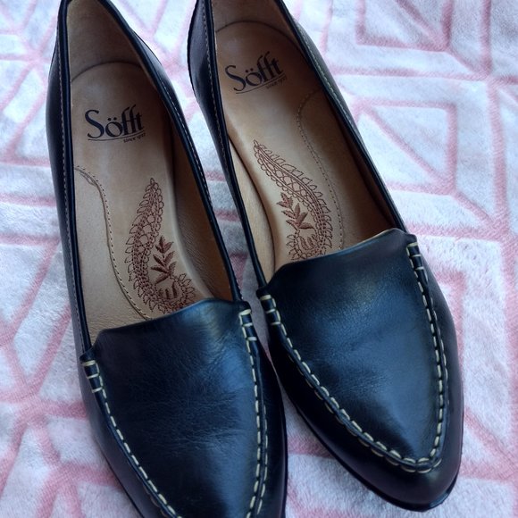 Sofft black leather medium height heels - Picture 2 of 10